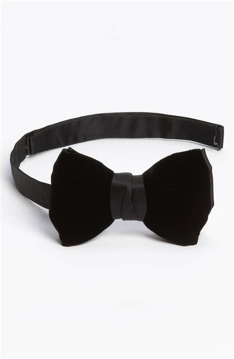 tie yves saint laurent|men's black velvet bow tie.